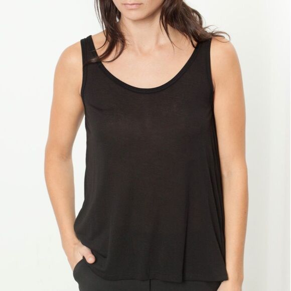 Harlowe & Graham Tank with sheer back panels - Picture 1 of 9